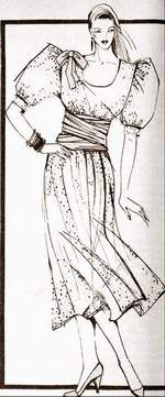 Изюминка платья - пояс-шарф (чертеж выкройки)
